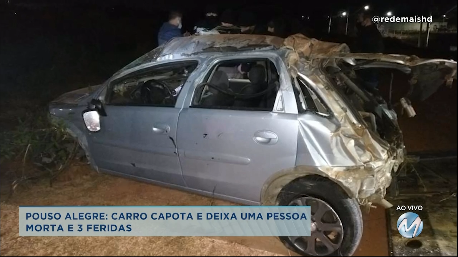 Pouso Alegre: carro capota e deixa uma pessoa morta e três feridas