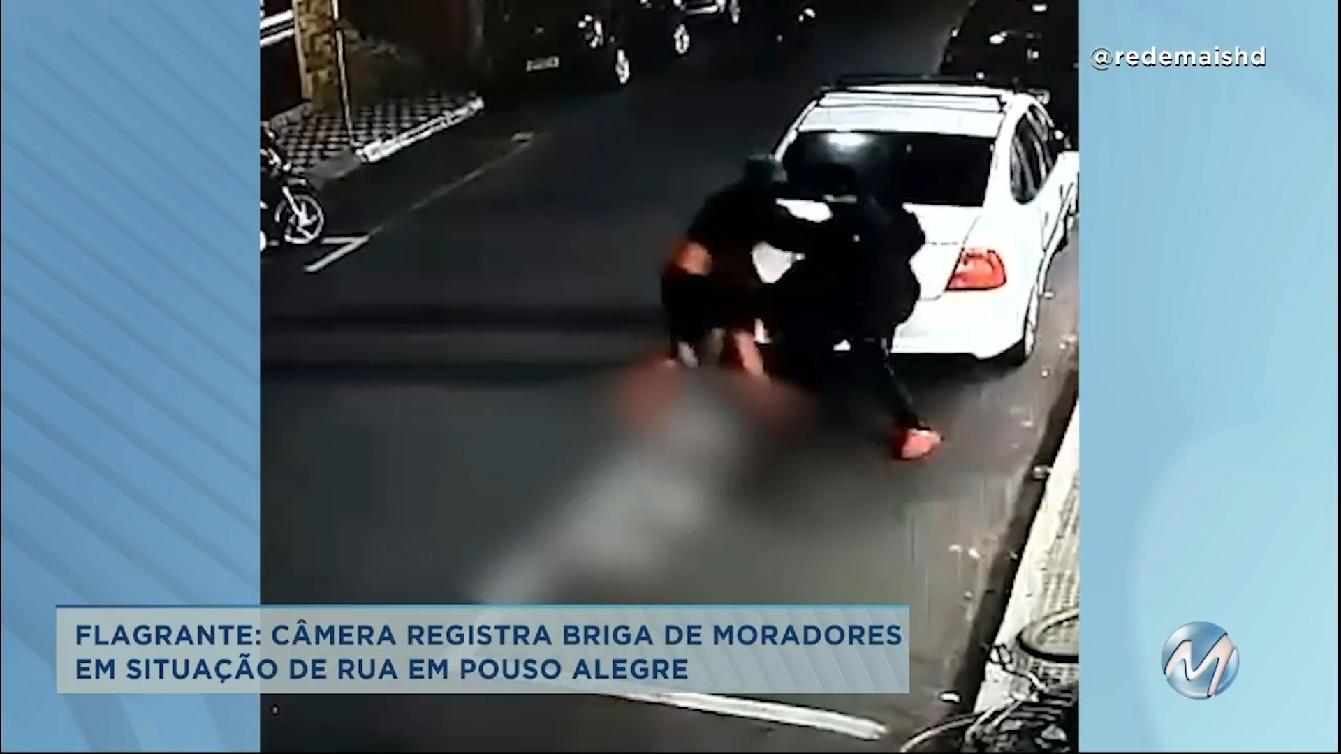 Flagrante: câmera registra briga de moradores em situação de rua em Pouso Alegre