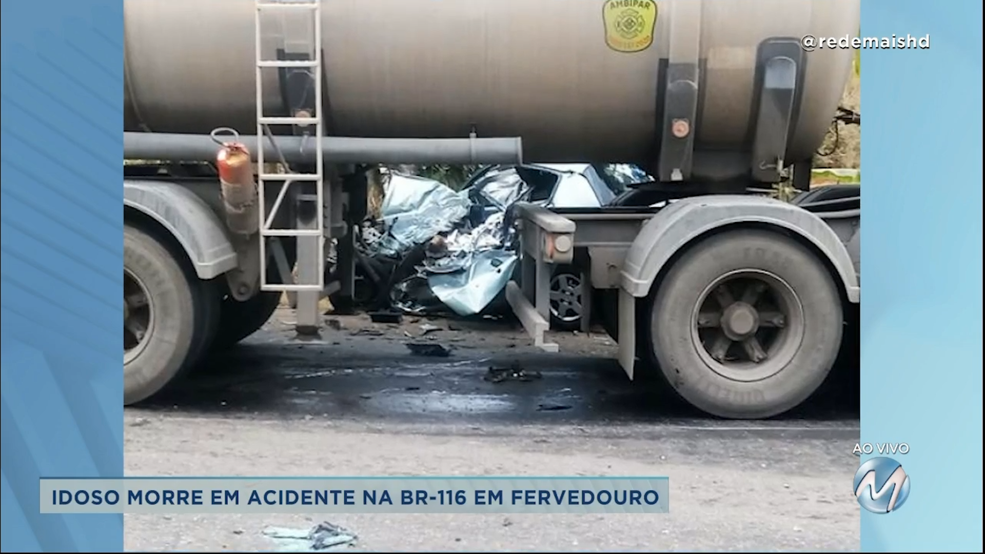 Fervedouro: idoso morre em acidente na BR-116