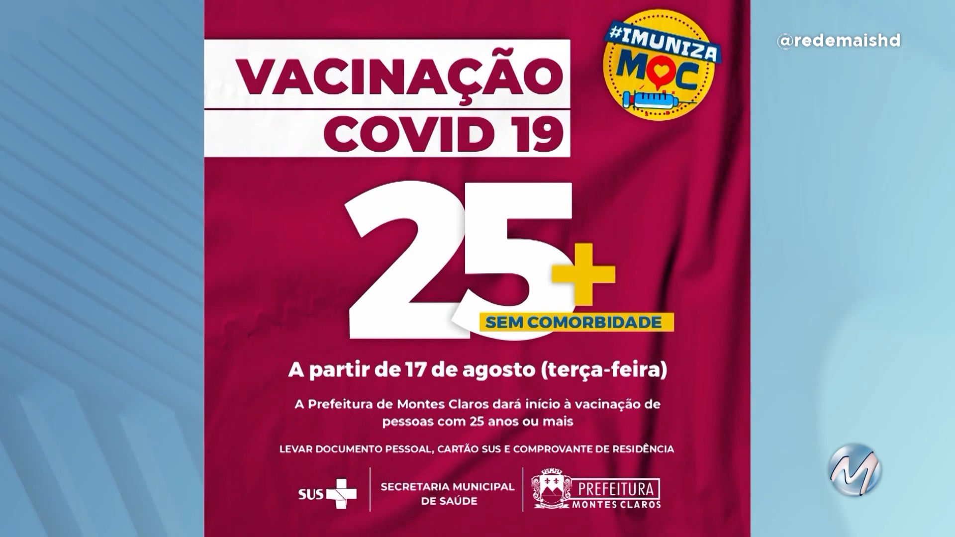 Covid-19: pessoas acima de 25 anos já podem se imunizar