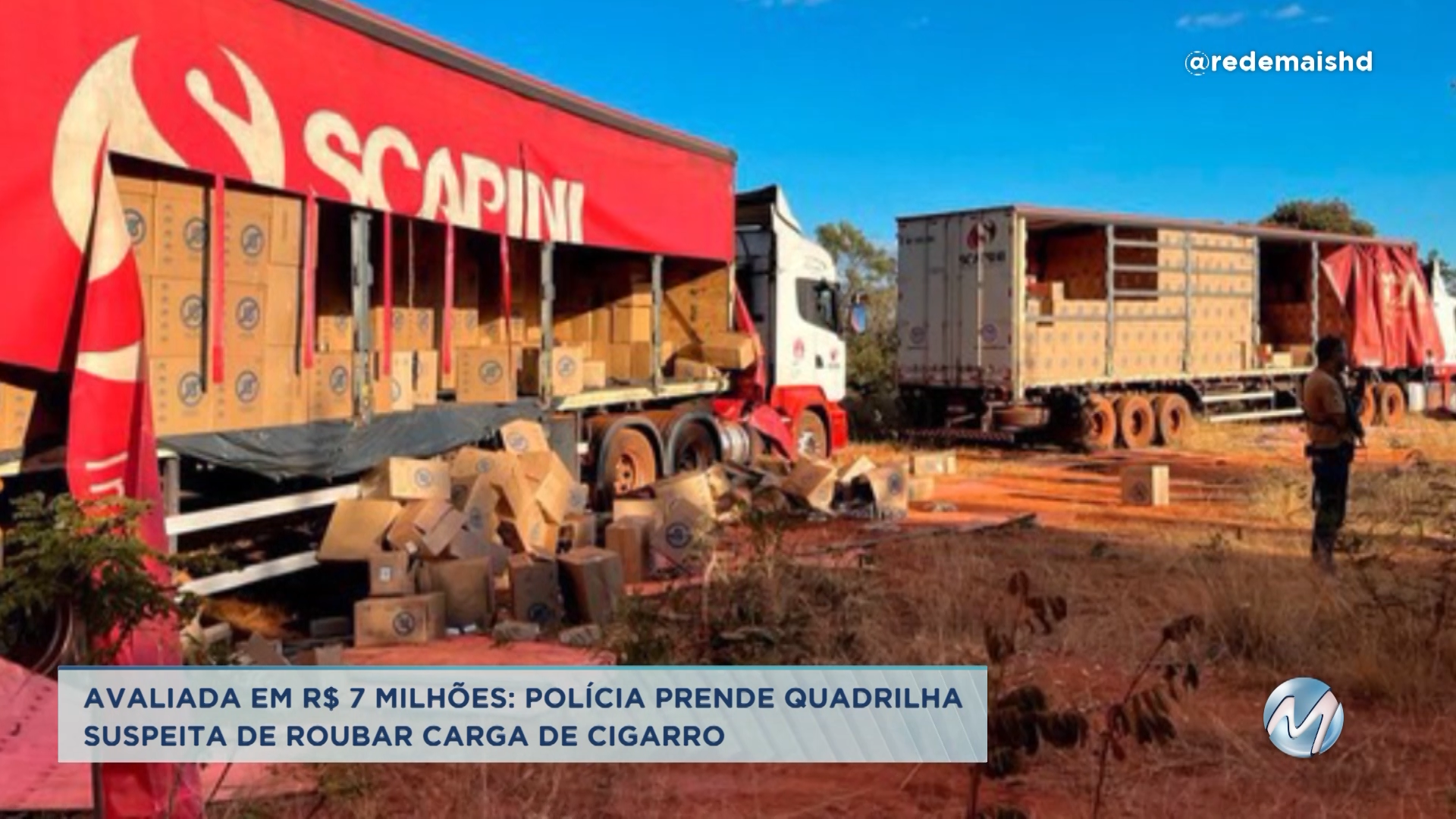 Norte de Minas: polícia prende quadrilha suspeita de roubar carga de cigarro