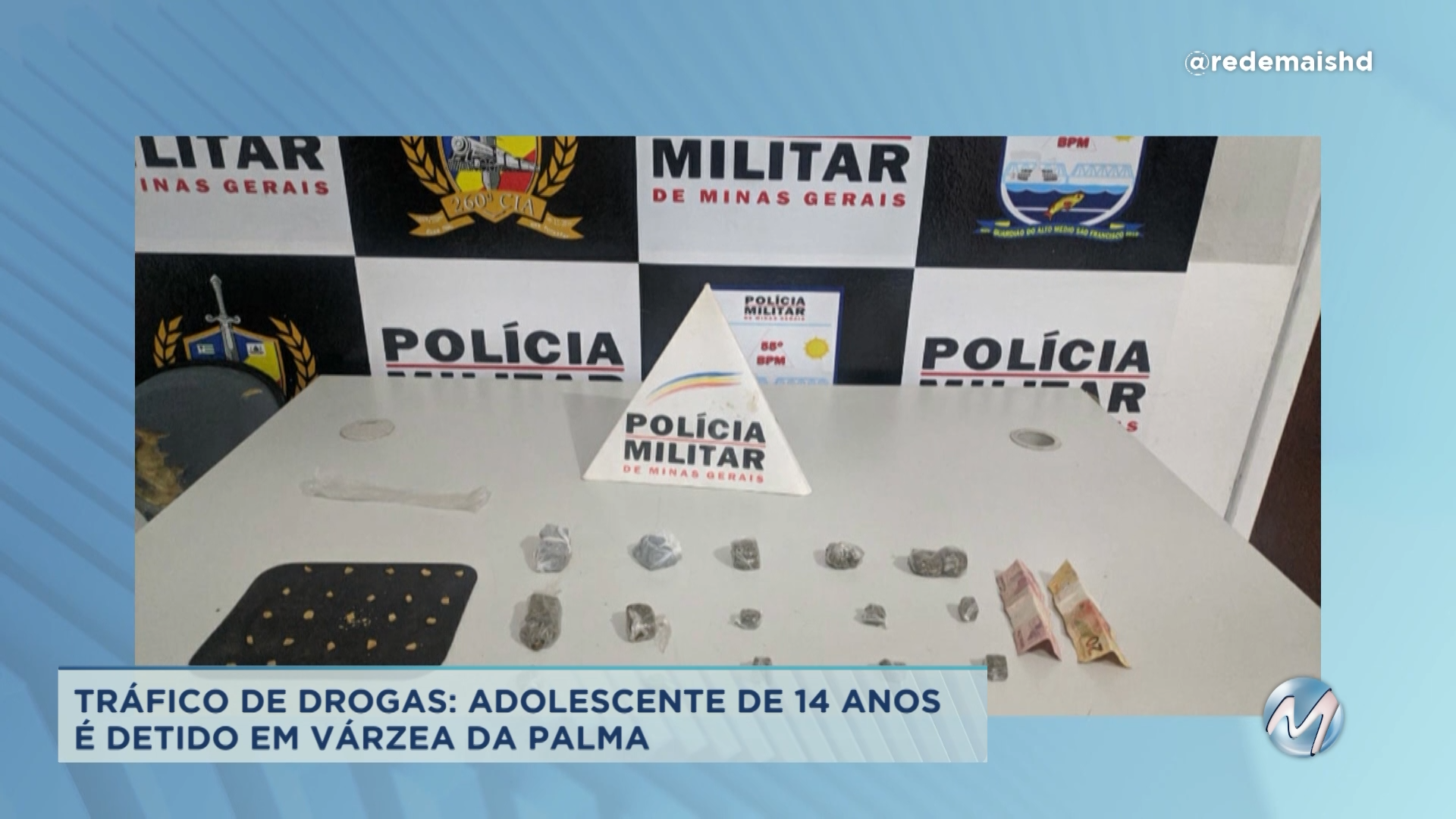Várzea da Palma: adolescente de 14 anos é detido suspeito de tráfico