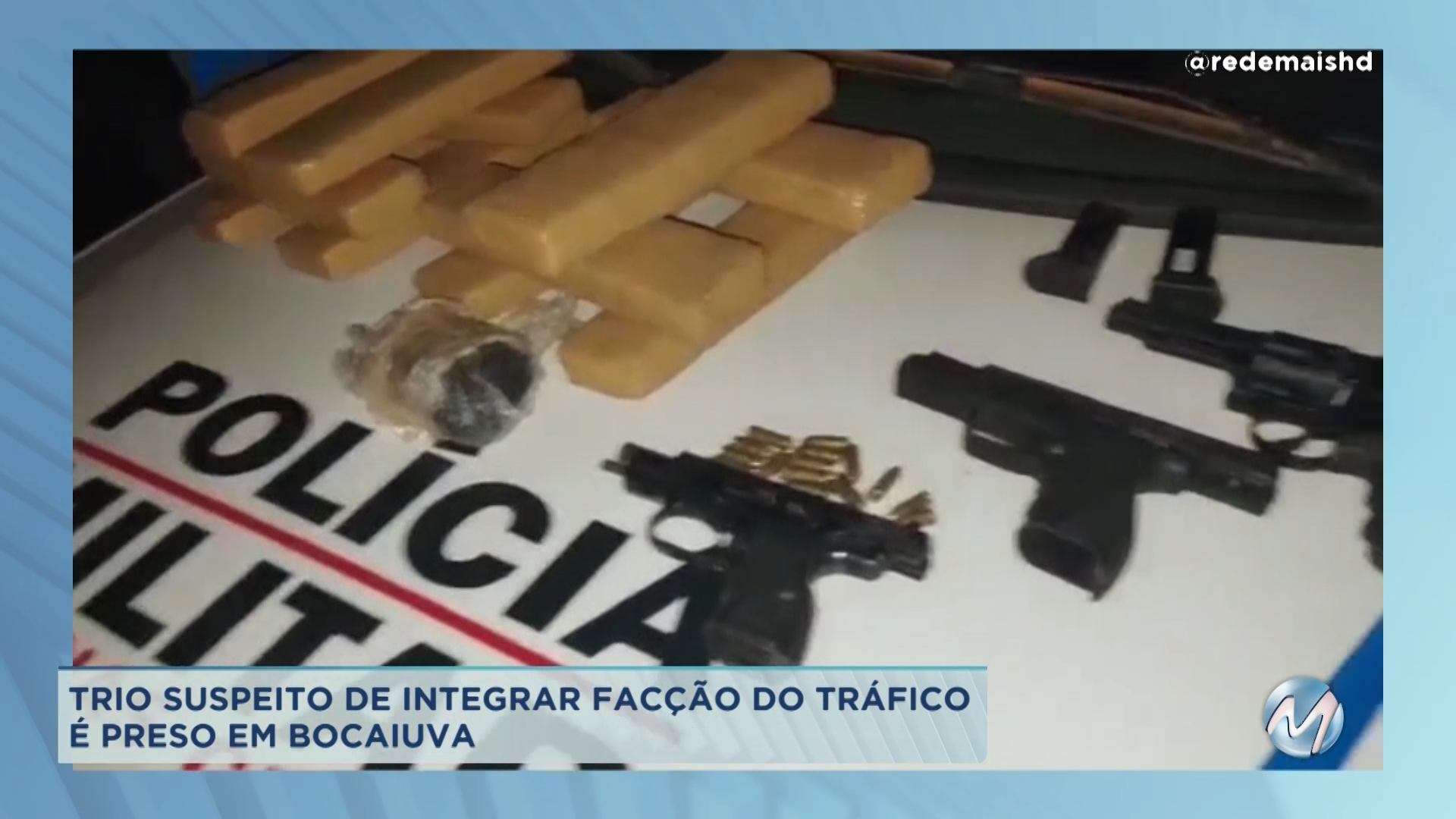 Bocaiuva: trio suspeito de integrar facção do tráfico é preso