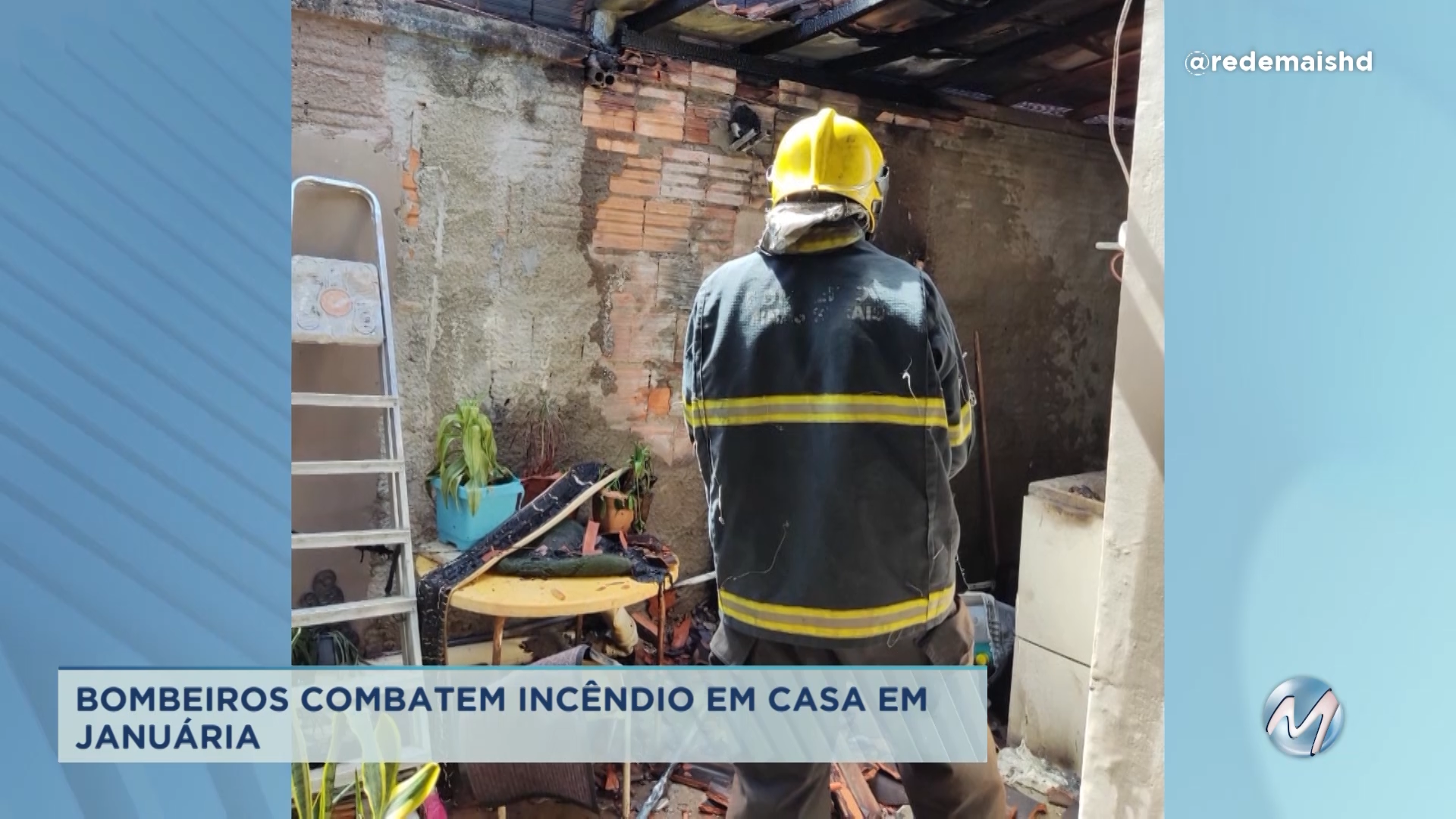 Januária: vizinhos ajudam moradores a controlar incêndio em casa