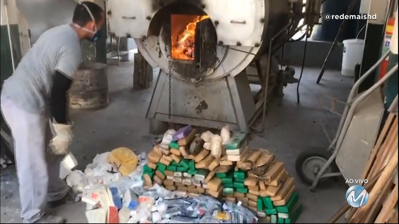 Campos Gerais: 170 Kg de drogas são incineradas em forno industrial