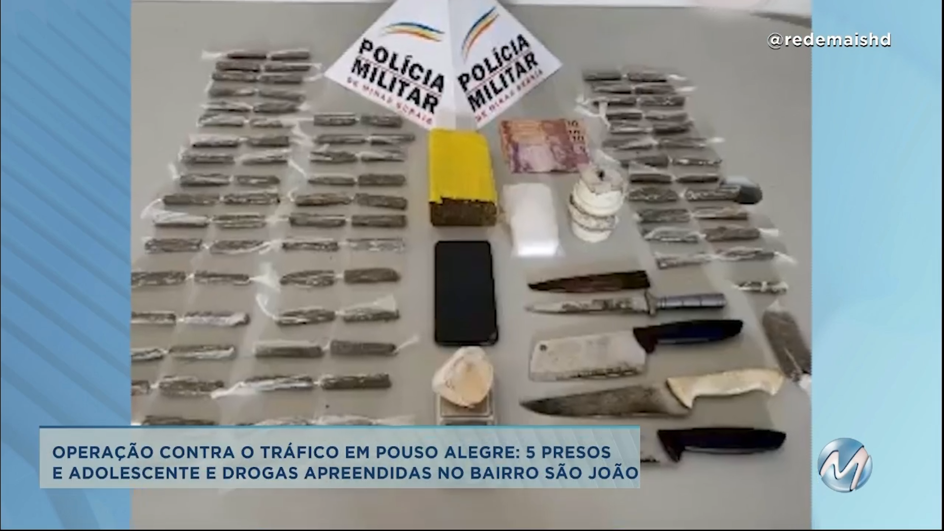 Pessoas são presas e drogas apreendidas durante operação contra o tráfico em Pouso Alegre