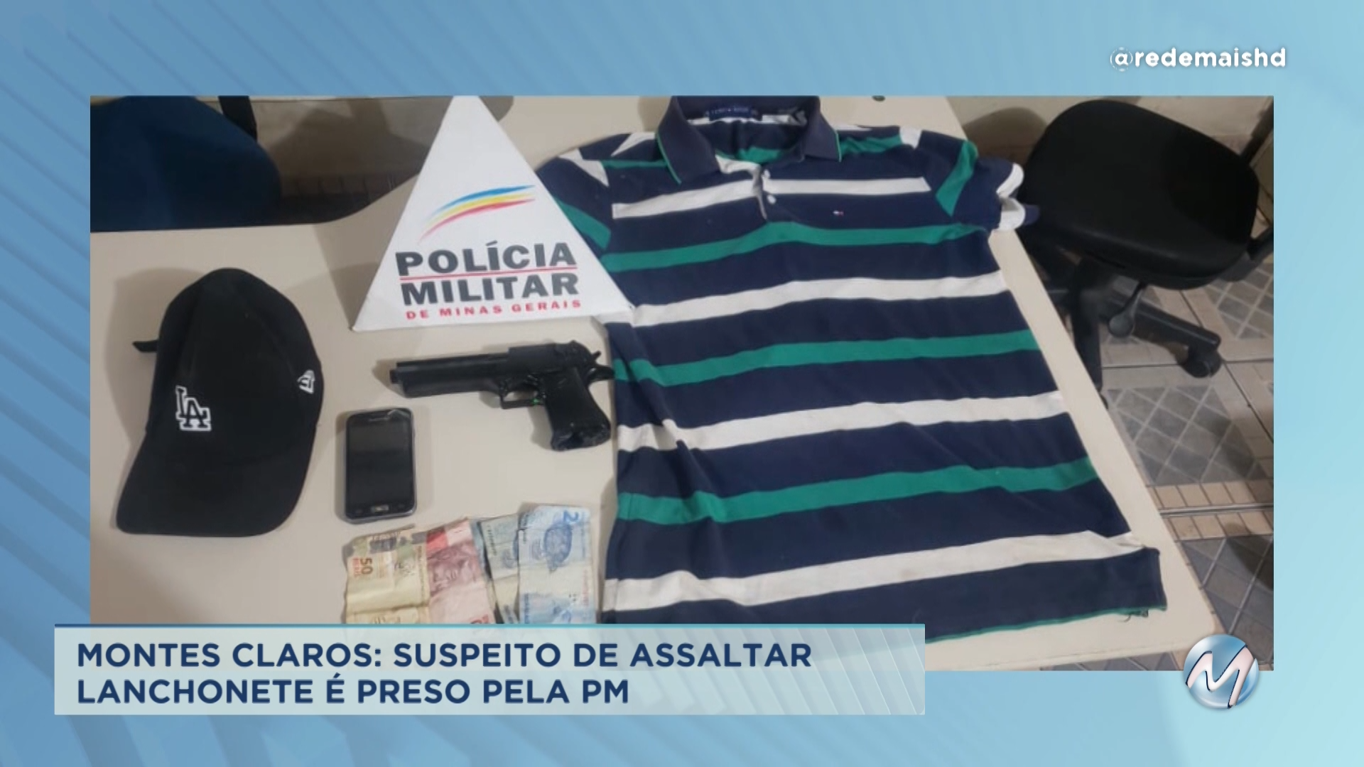 Montes Claros: suspeito de assaltar lanchonete é preso pela PM