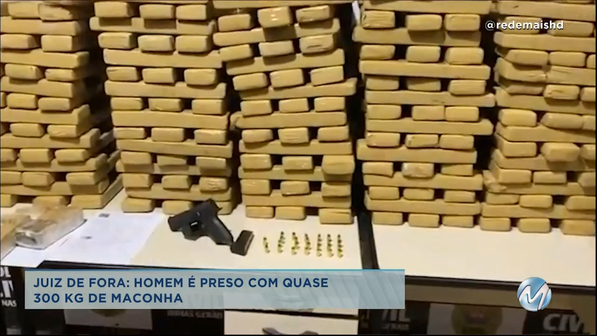 Juiz de Fora: homem é preso com quase 300 kg de maconha