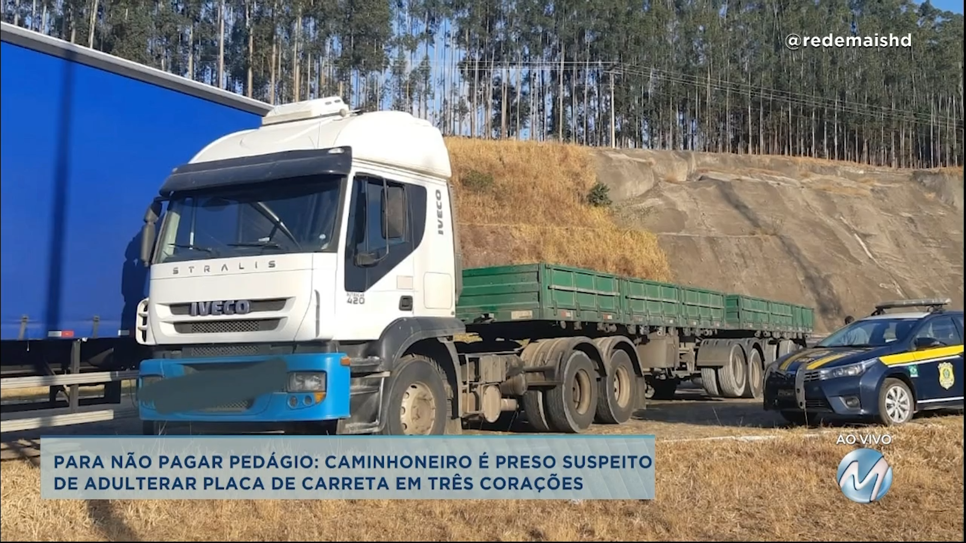 Três Corações: caminhoneiro é detido suspeito de adulterar placa de carreta