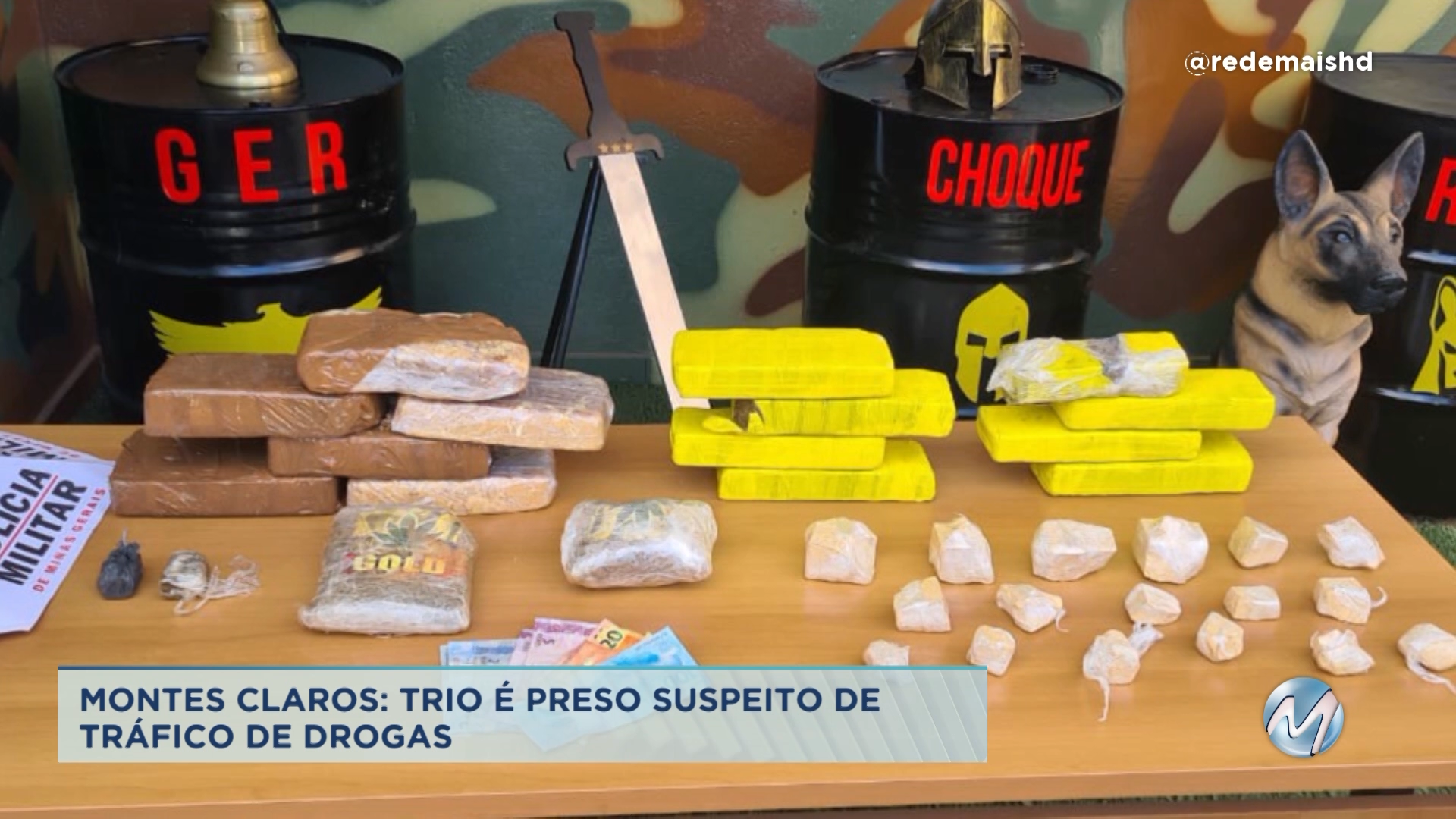 Montes Claros: trio é preso suspeito de tráfico de drogas