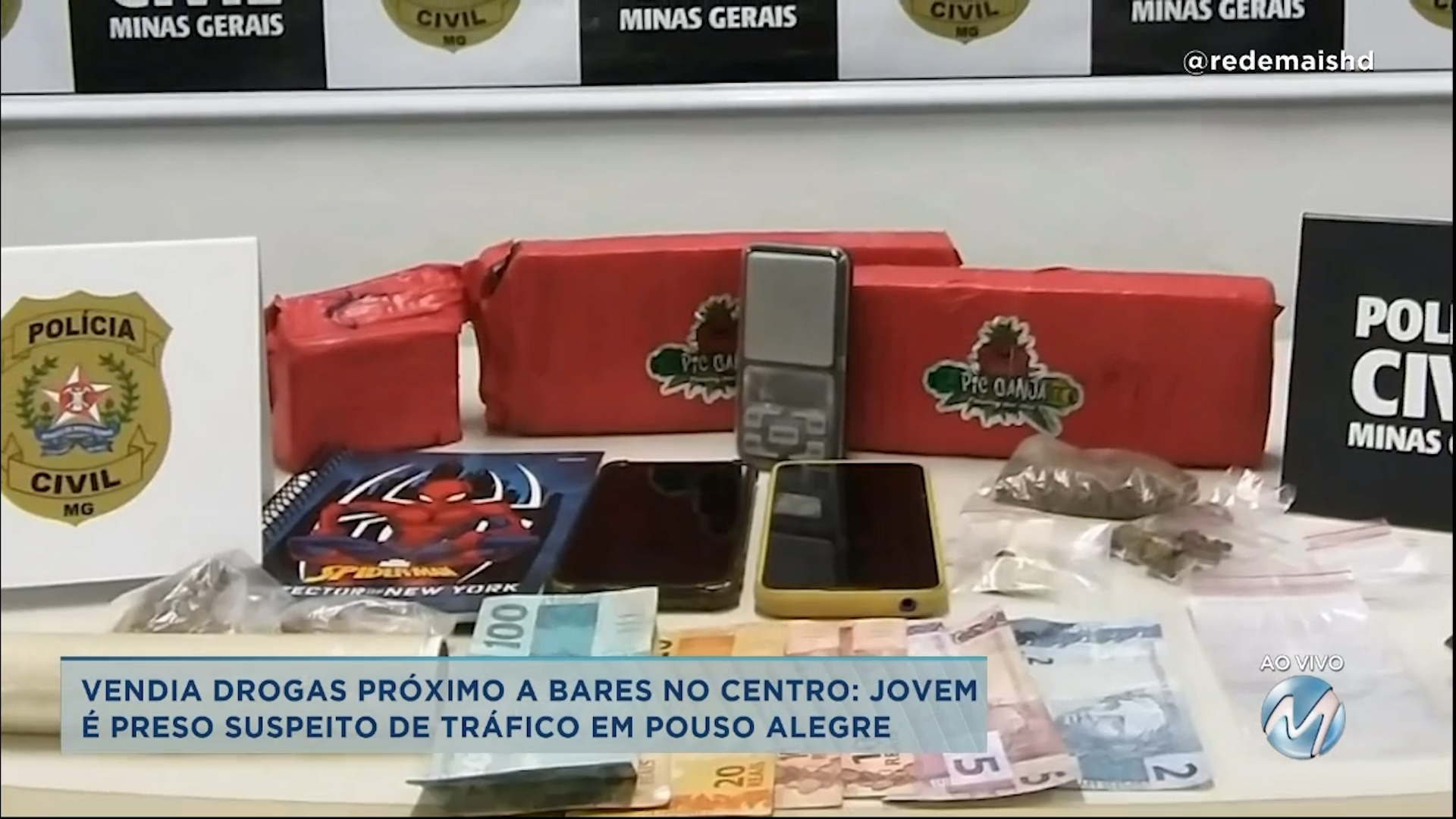 Pouso Alegre: jovem é preso suspeito de vender drogas perto de bares