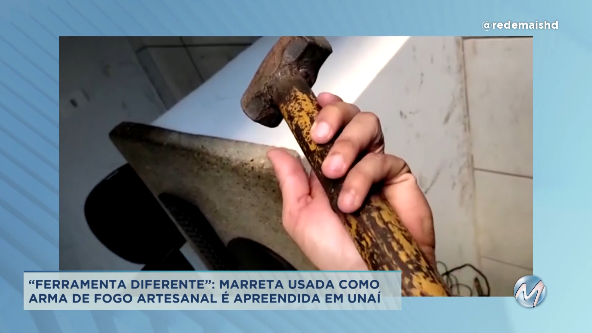 Marreta usada como arma de fogo é apreendida em Unaí