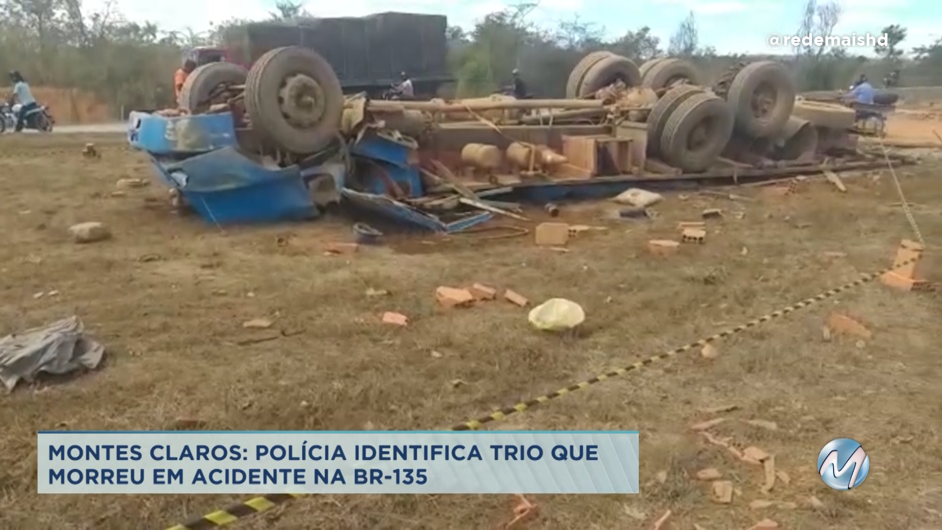 Montes Claros: polícia identifica trio que morreu em acidente na BR-135