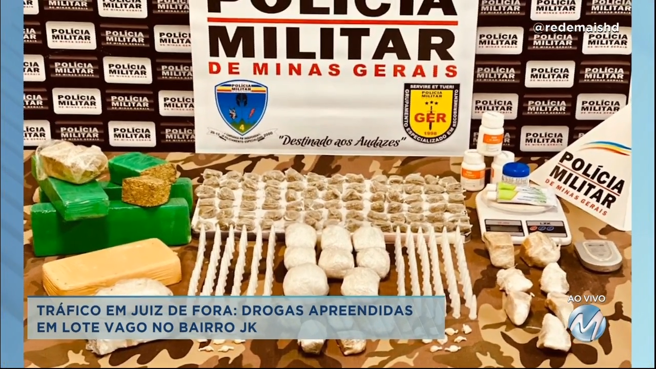 Tráfico em Juiz de Fora: drogas apreendidas em lote vago