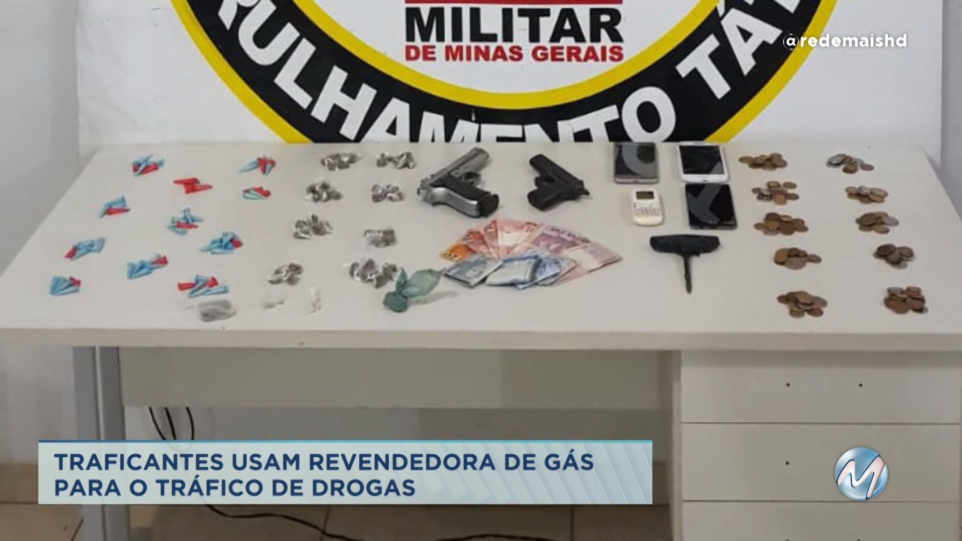 Traficantes usam revendedora de gás para o tráfico de drogas
