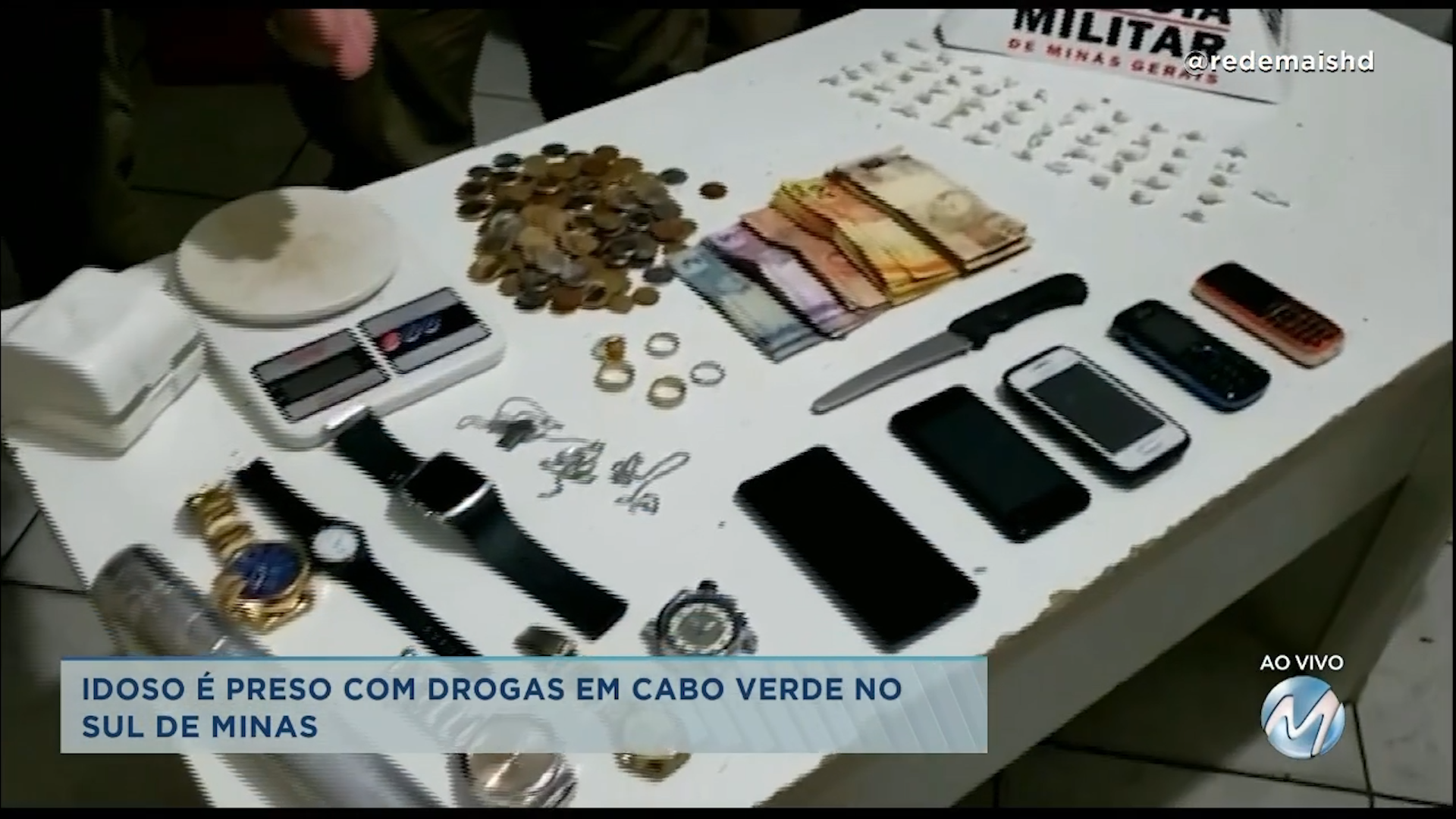 Idoso é preso com drogas no Sul de Minas