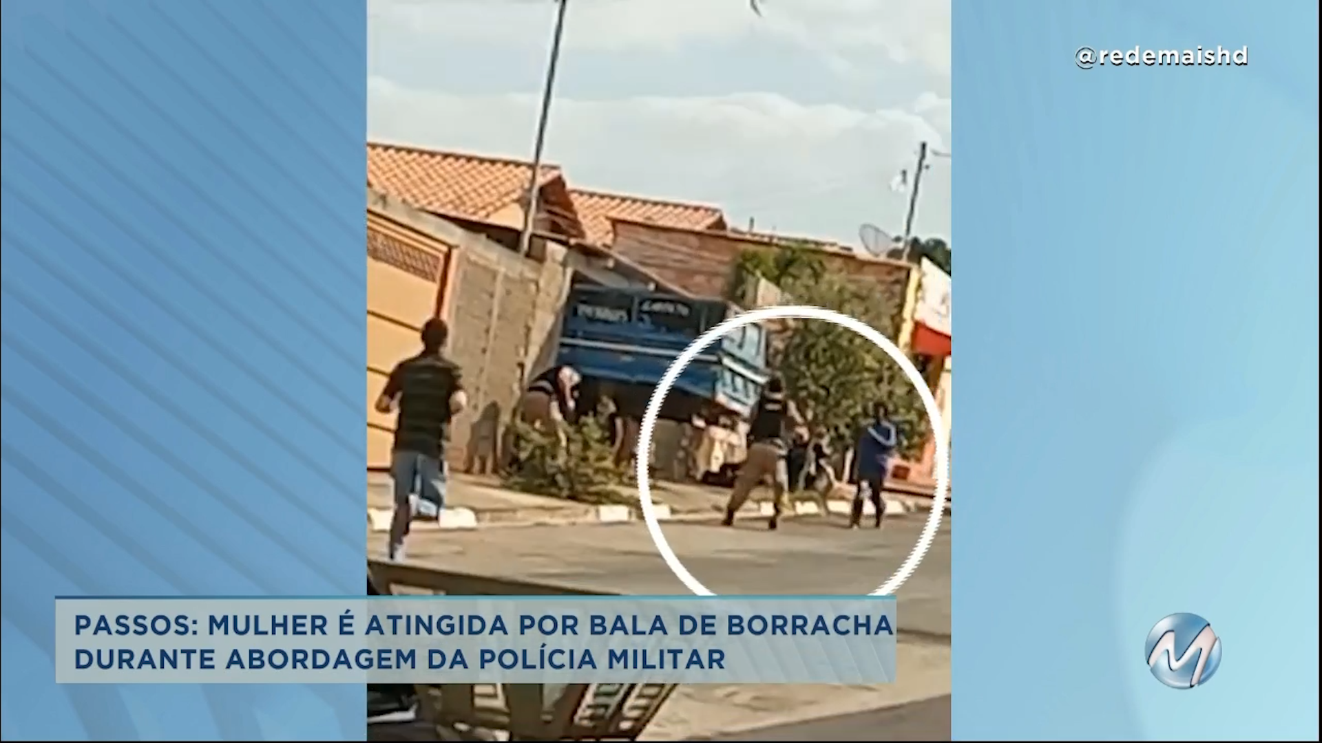 Passos: mulher é atingida por bala de borracha durante abordagem da PM