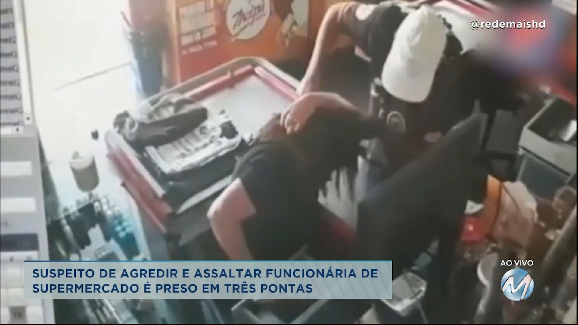 Suspeito de agredir e assaltar funcionária de supermercado é preso em Três Pontas