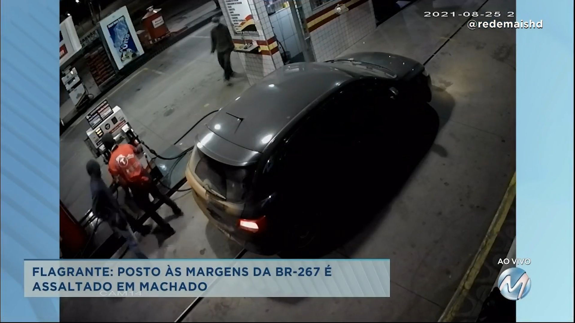Flagrante: posto às margens da BR-267 é assaltado em Machado