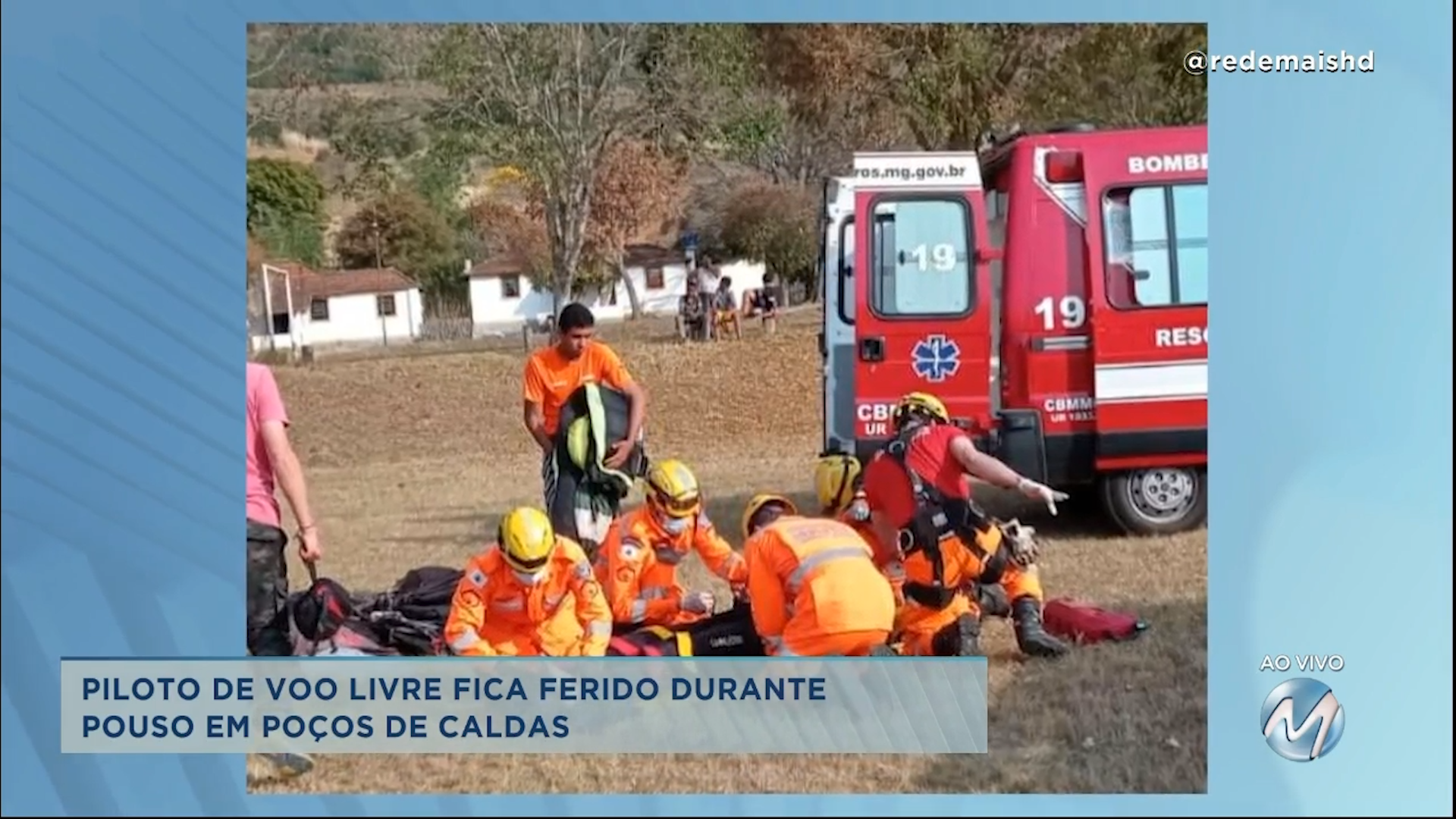 Piloto de voo livre fica ferido durante pouso em Poços de Caldas