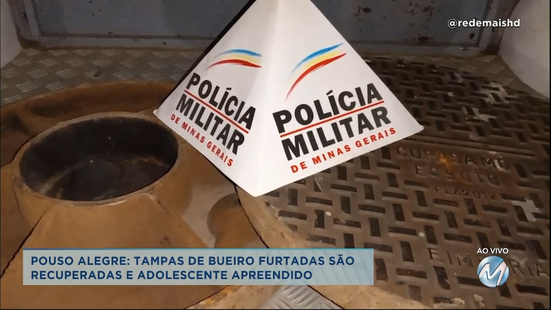 Pouso Alegre: adolescente é apreendido por furtar tampas de bueiro