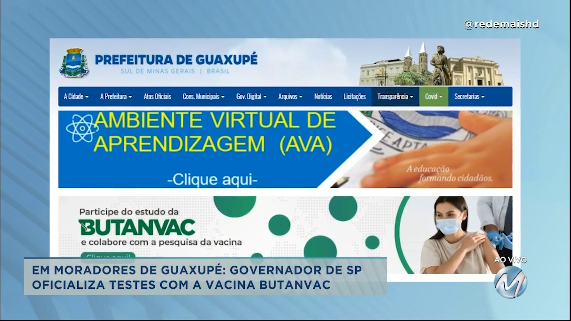Governador de SP oficializa testes com a vacina Butanvac em moradores de Guaxupé