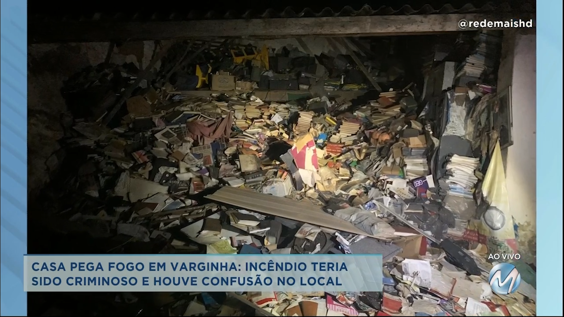 Casa pega fogo em Varginha: incêndio teria sido criminoso e houve confusão no local