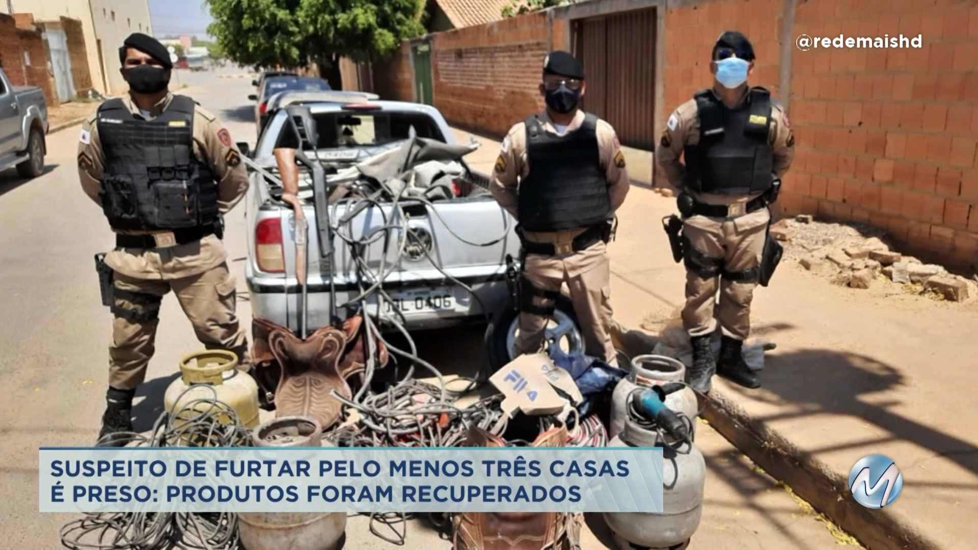 Montes Claros: suspeito de roubar casas é preso e material recuperado