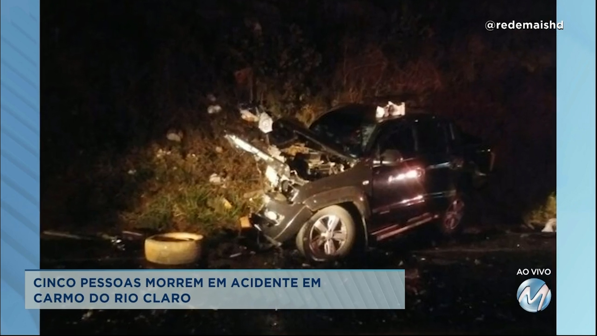 Cinco pessoas morrem em acidente em Carmo do Rio Claro