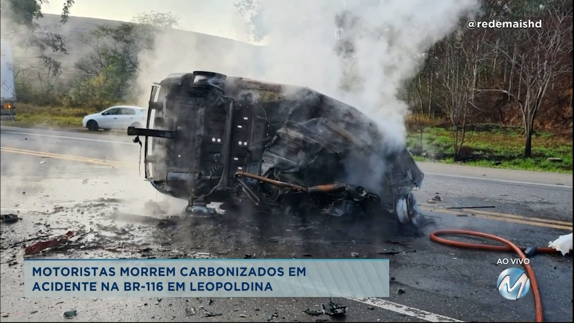 Motoristas morrem carbonizados em acidente na BR-116