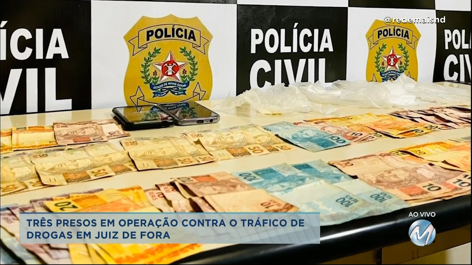 Três presos em operação contra o tráfico de drogas em Juiz de Fora