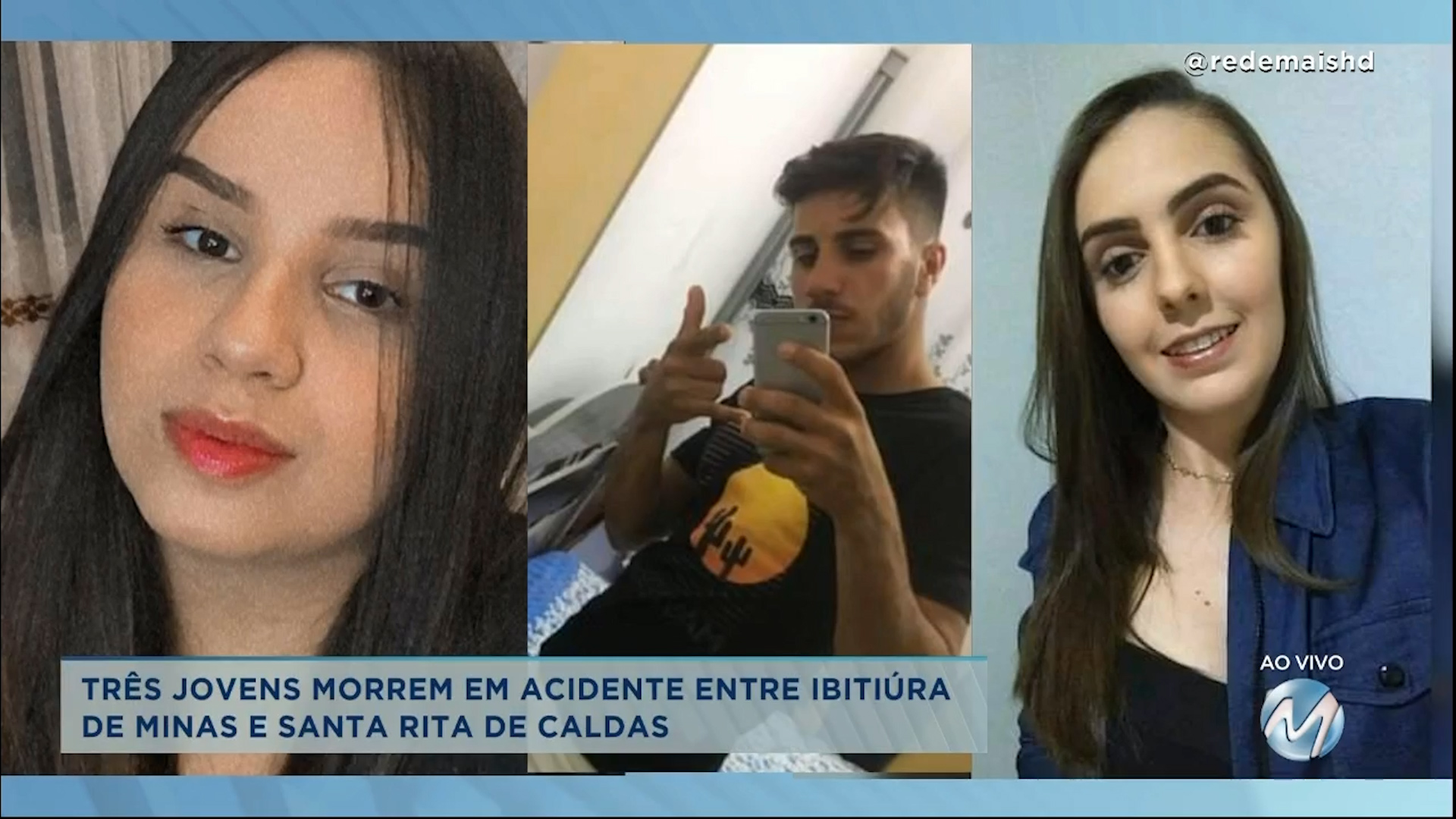 Três jovens morrem em acidente entre Ibitiúra de Minas e Santa Rita de Caldas