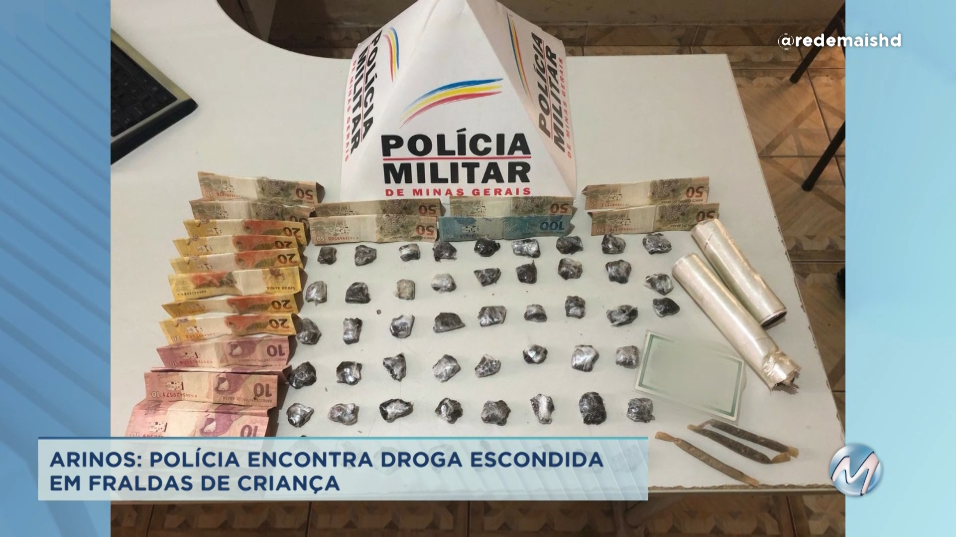 Arinos: PM encontra droga escondida em fralda de criança