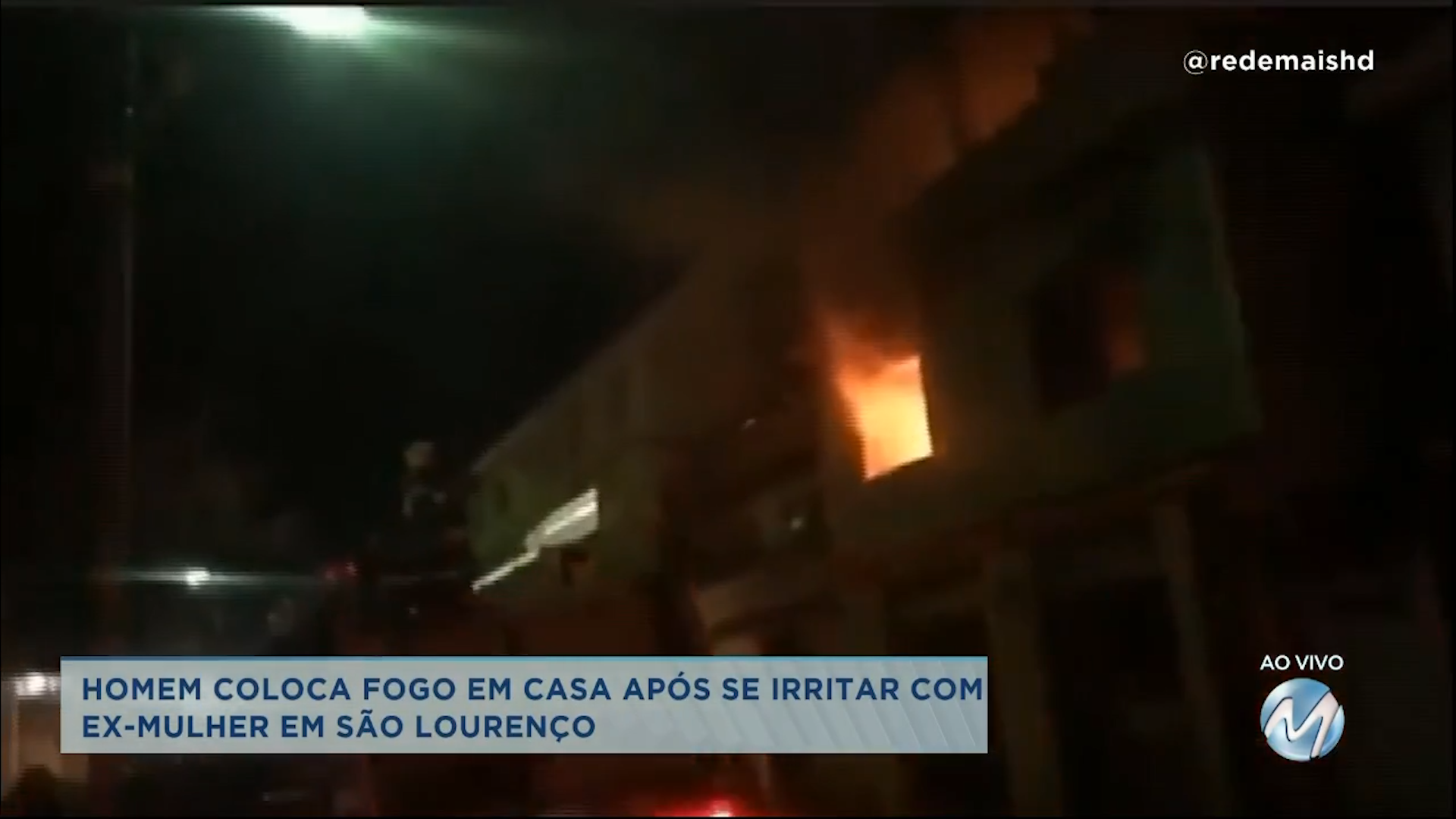 Homem coloca fogo em casa após se irritar com ex-mulher em São Lourenço
