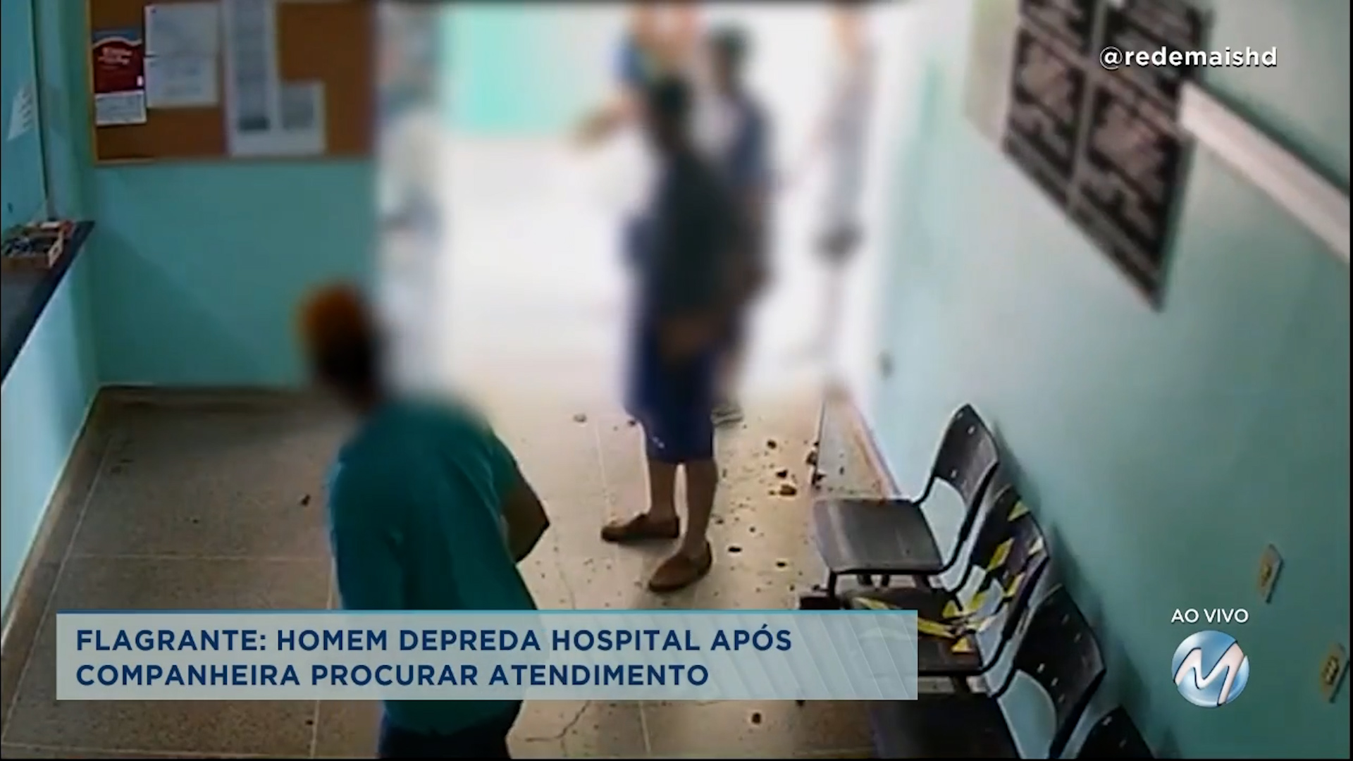Flagrante: homem depreda hospital após companheira procurar atendimento em Itamogi