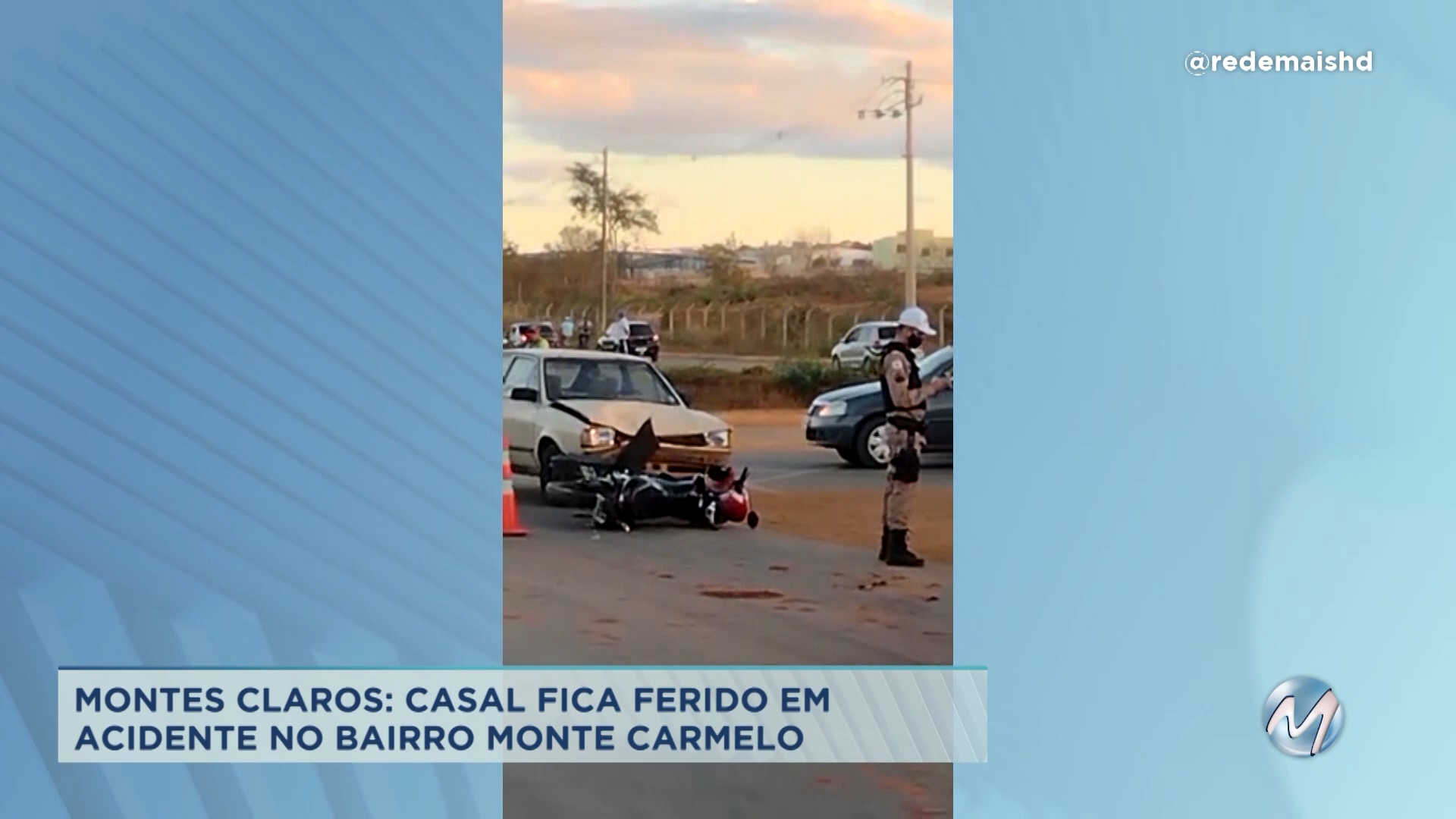 Casal fica ferido em acidente em Montes Claros