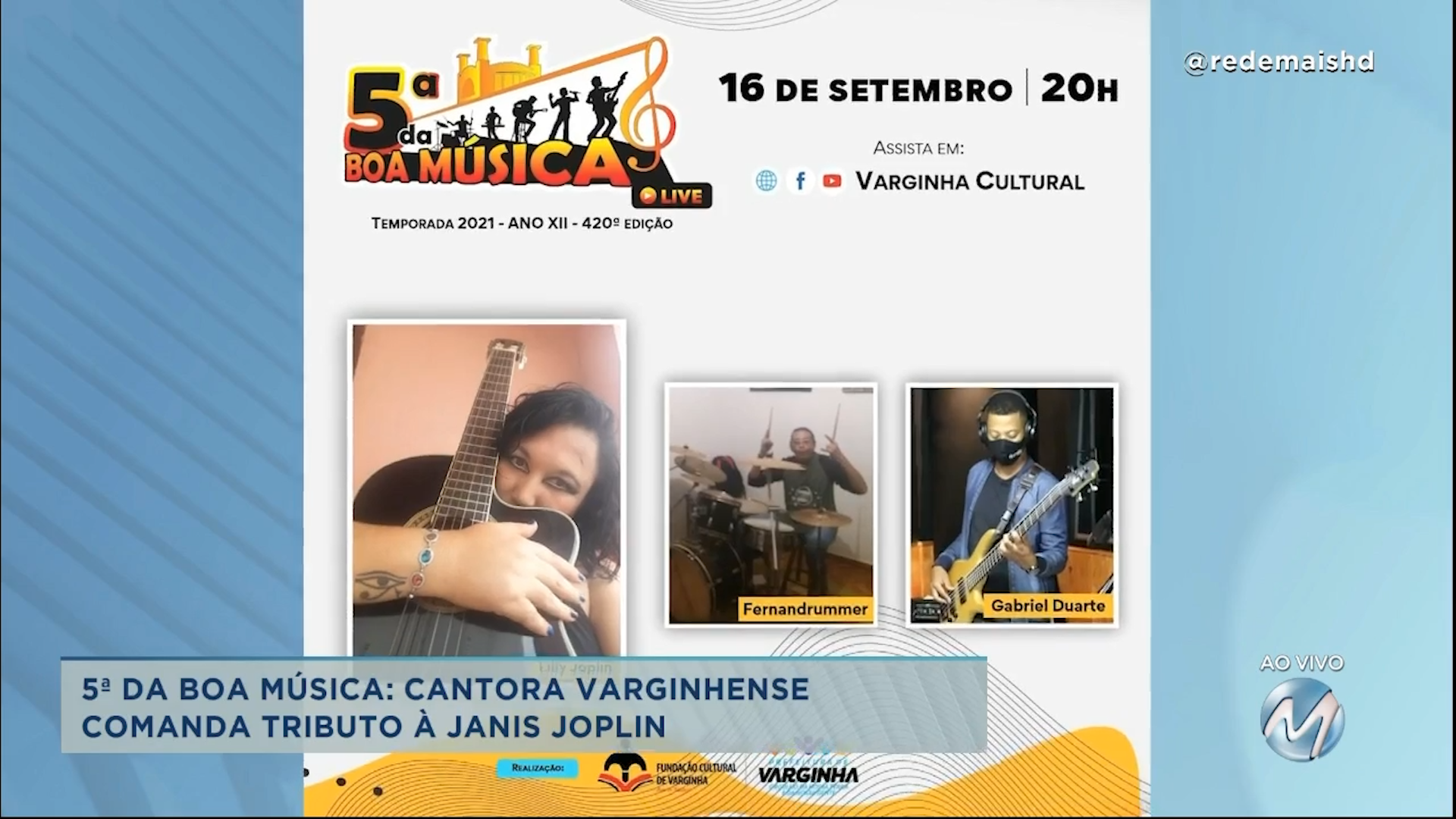 5ª da Boa Música: cantora varginhense comanda tributo à Janis Joplin