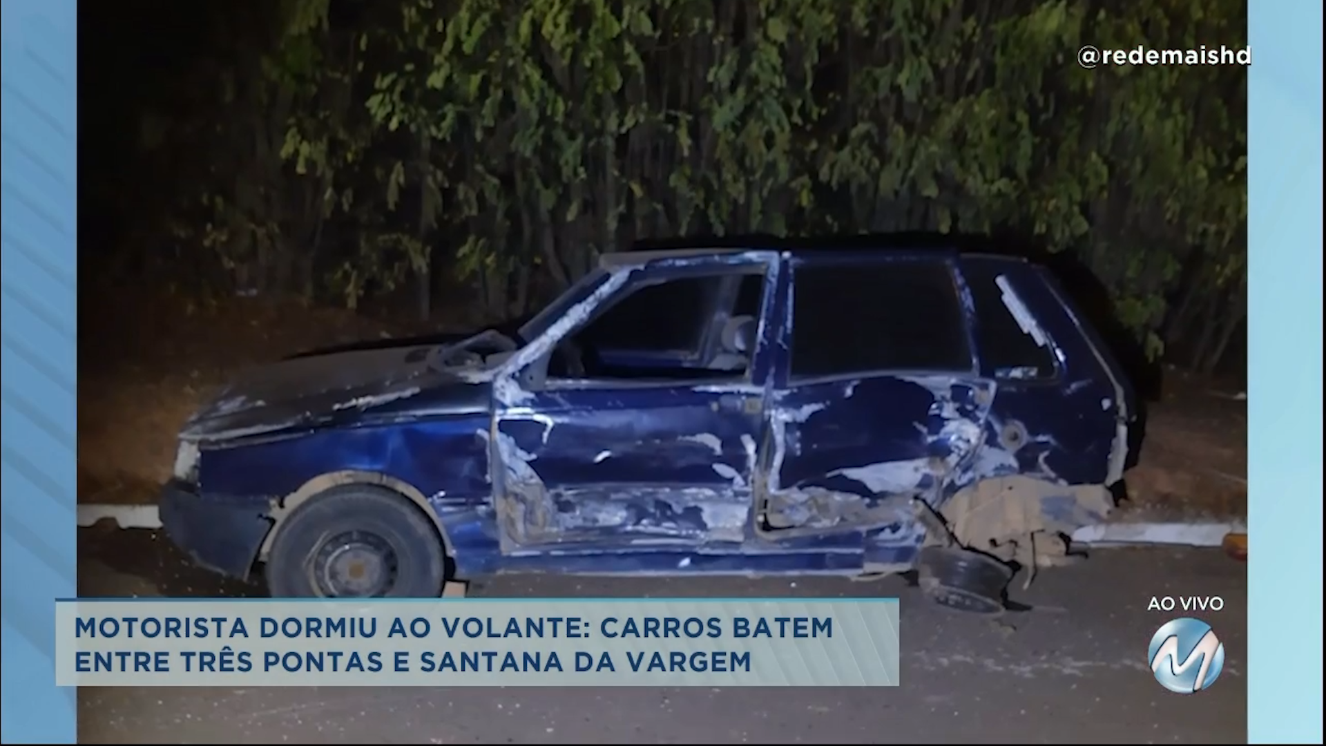 Motorista dormiu ao volante: carros batem entre Três Pontas e Santana da Vargem