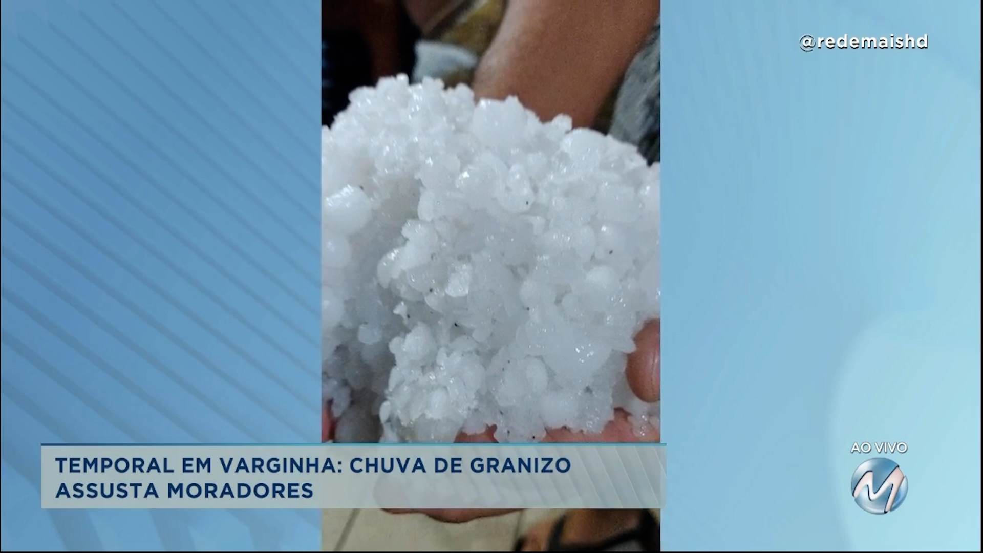 Sul de Minas: chuva de granizo assusta moradores