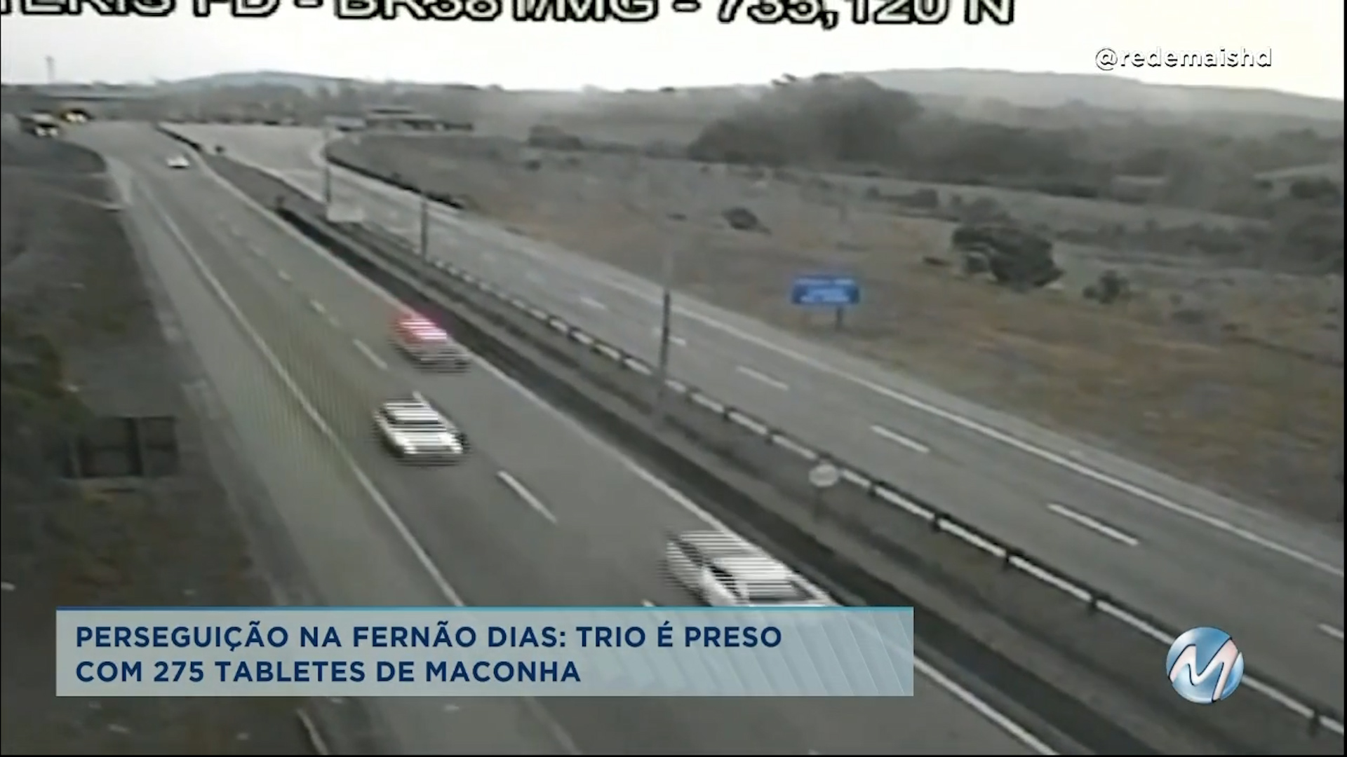 Perseguição na Fernão Dias: trio é preso com 275 tabletes de maconha