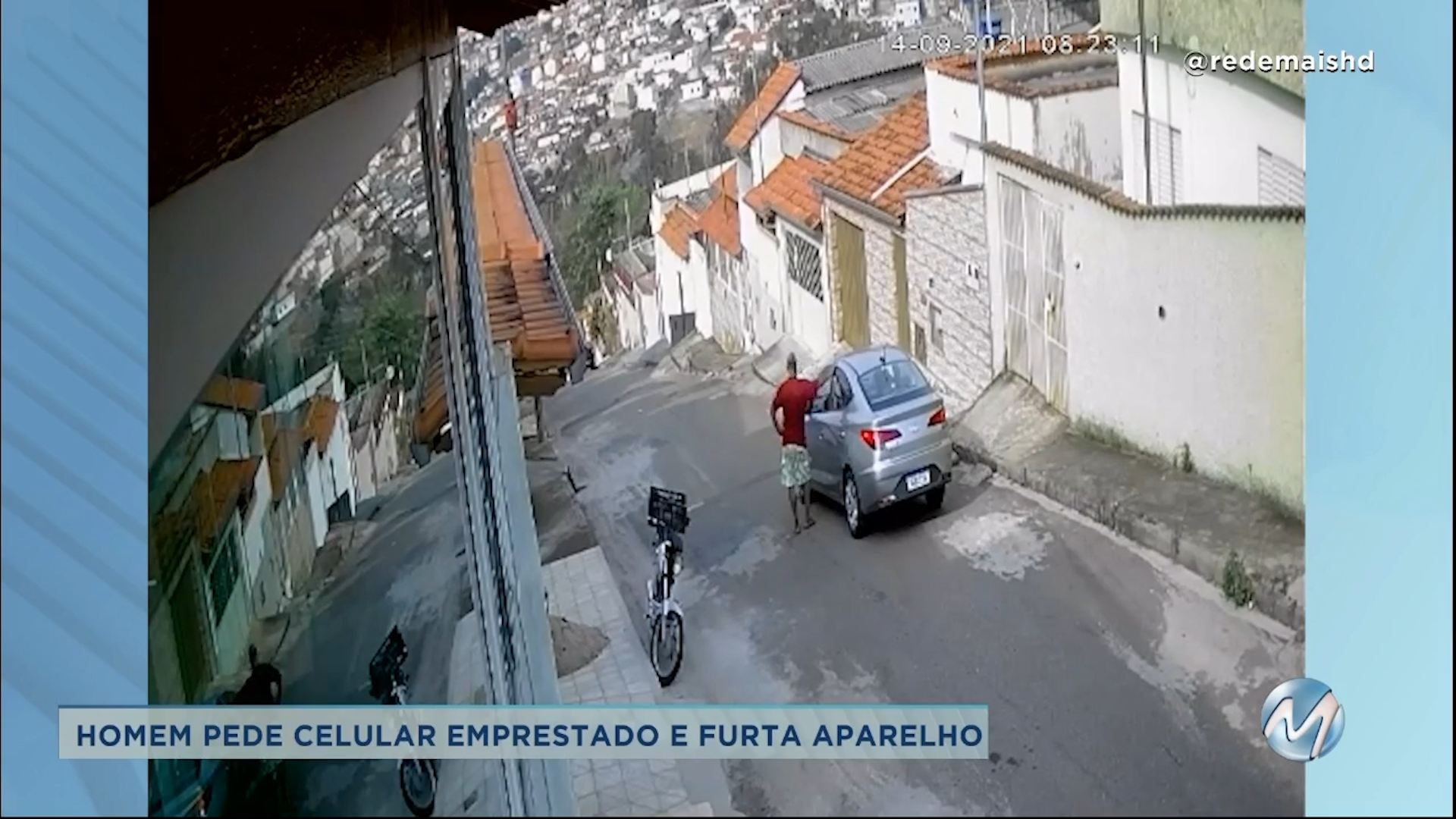 Varginha: câmeras flagram furto de celular