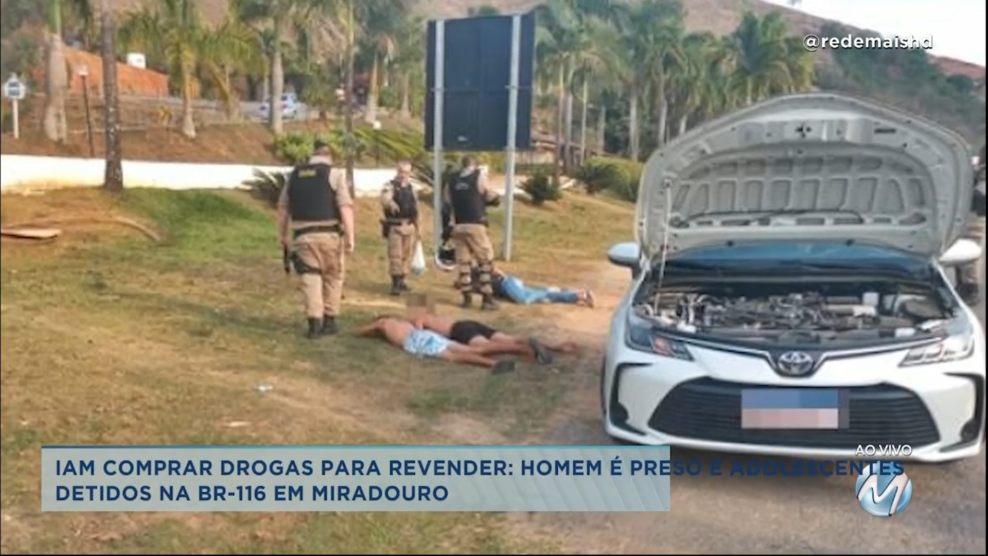 Homem é preso e adolescentes detidos na BR-116 em Miradouro