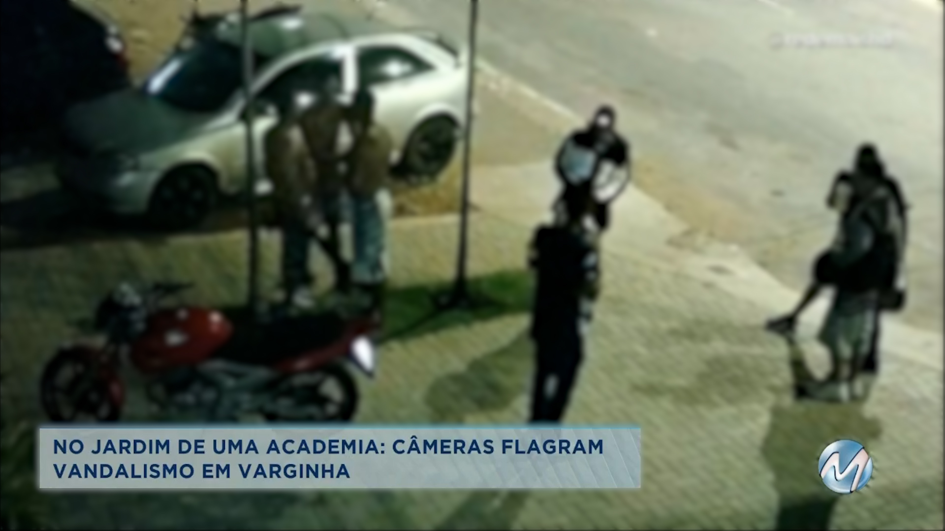 No jardim de uma academia: câmeras flagram vandalismo em Varginha