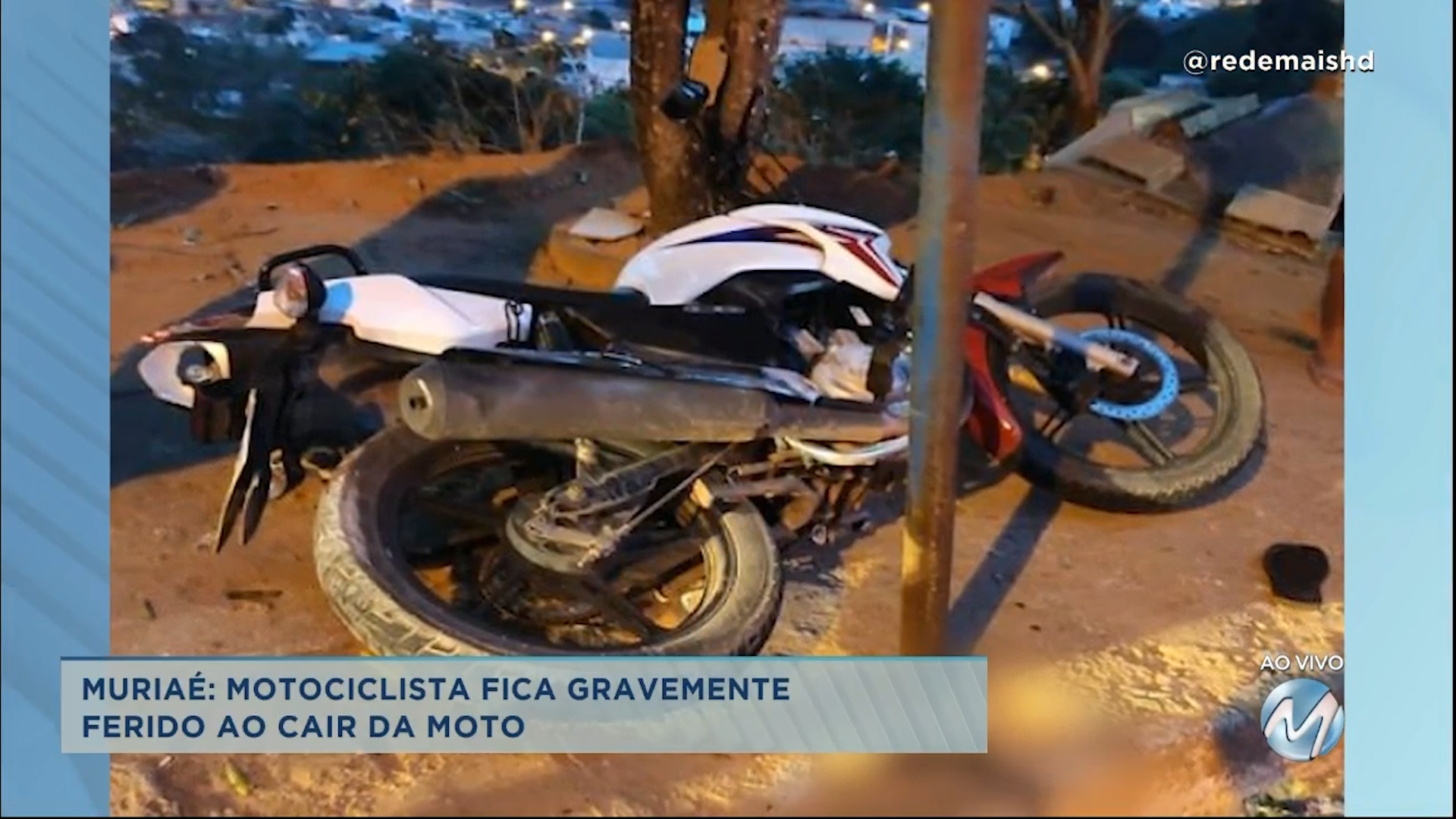 Muriaé: motociclista fica gravemente ferido ao cair da moto