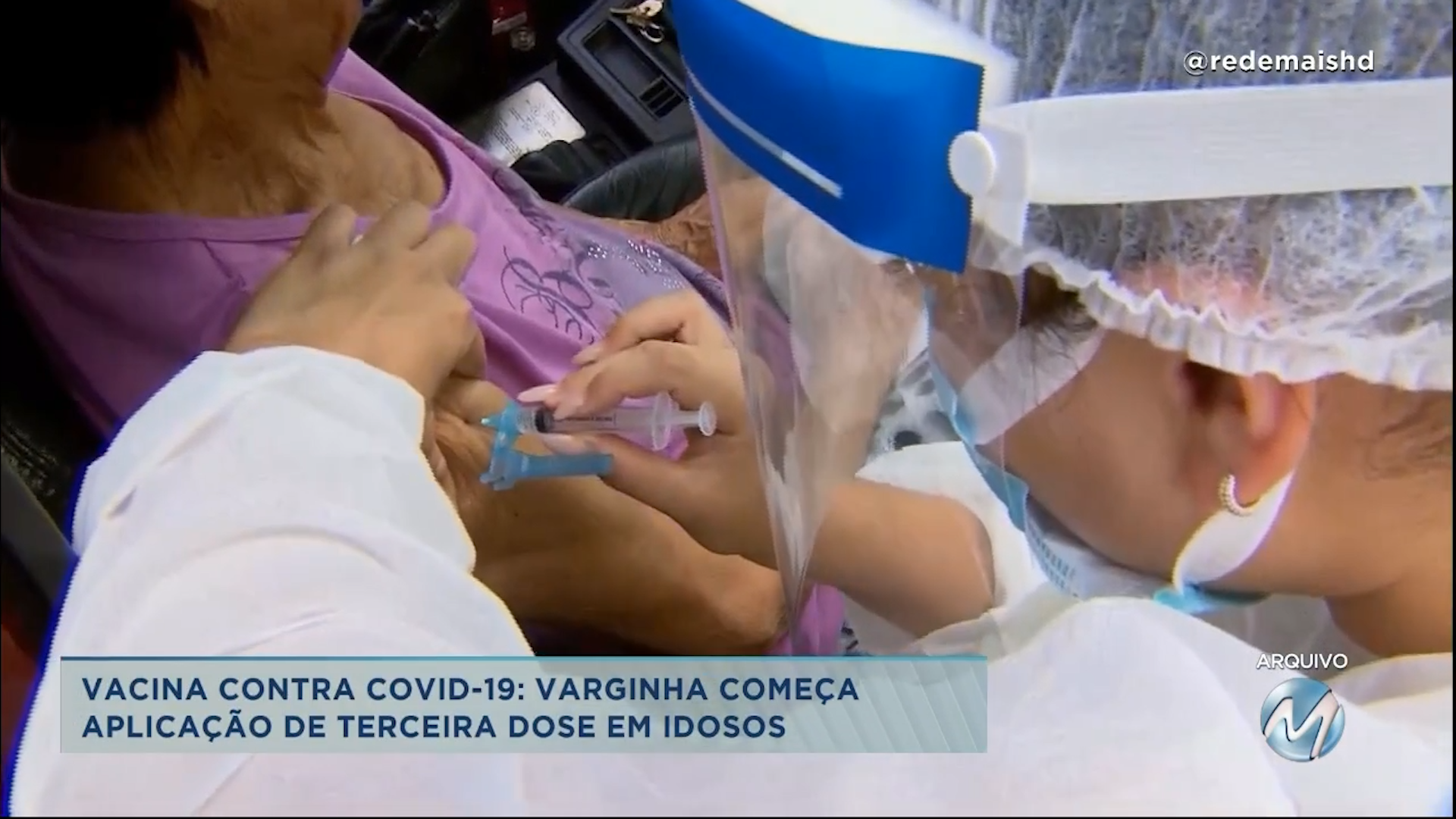 Vacina contra Covid-19: Varginha começa a aplicar terceira dose em idosos