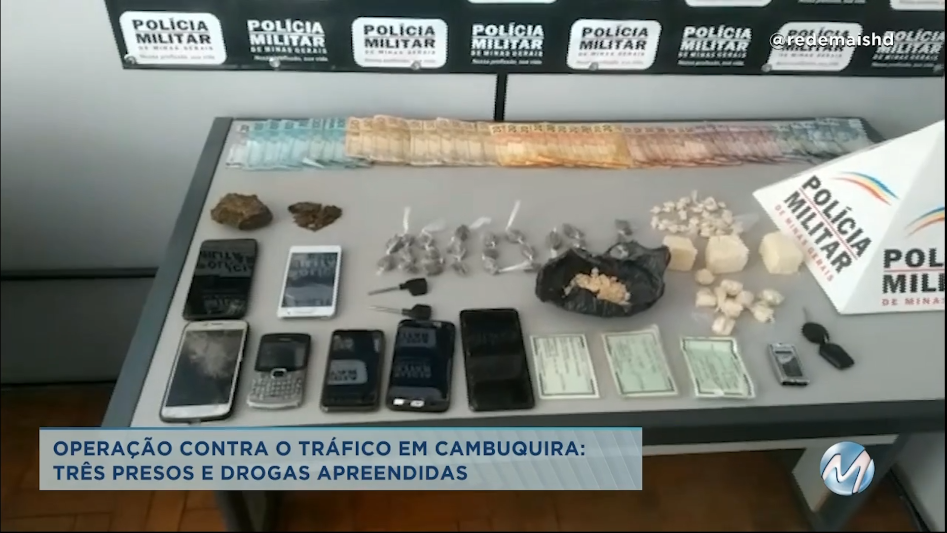 Operação em Cambuquira: três presos e drogas apreendidas