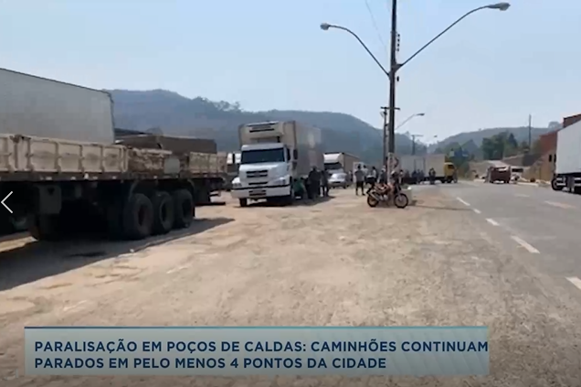 09/09: caminhoneiros seguem com paralisação em Poços de Caldas