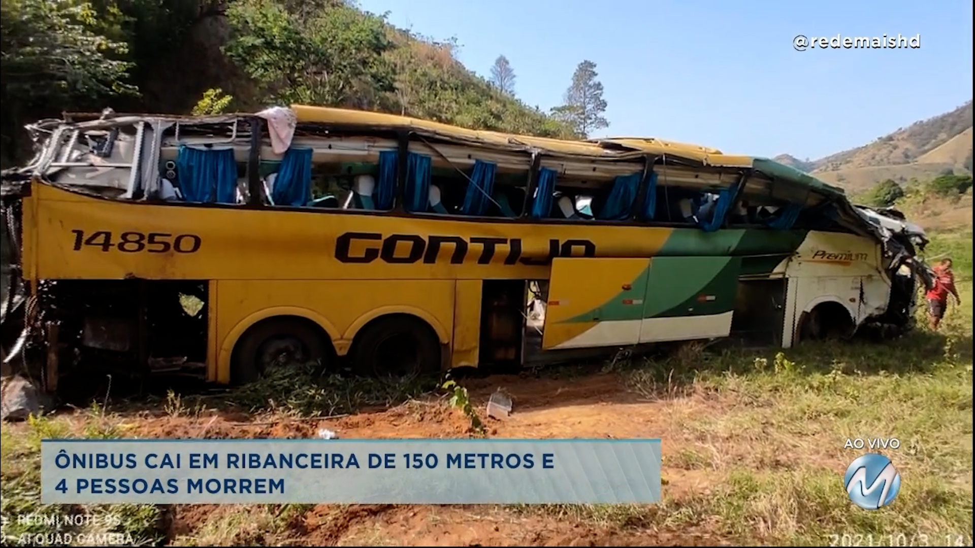 Leopoldina: acidente de ônibus deixa 4 mortos na BR-116