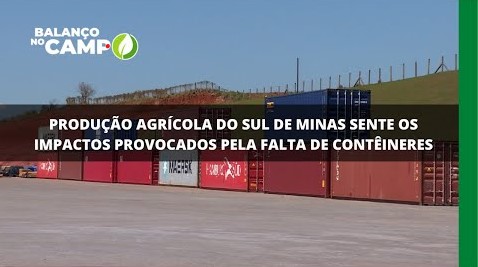 Falta de contêiner impacta produção do Sul de Minas