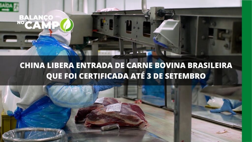 Carne brasileira certificada até 3 de setembro pode entrar na China
